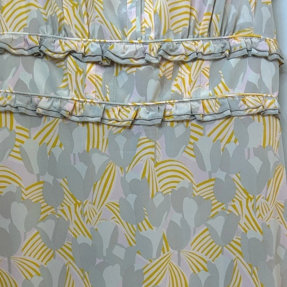Tory Burch Bernice 100% Silk Midi Dress Size 6